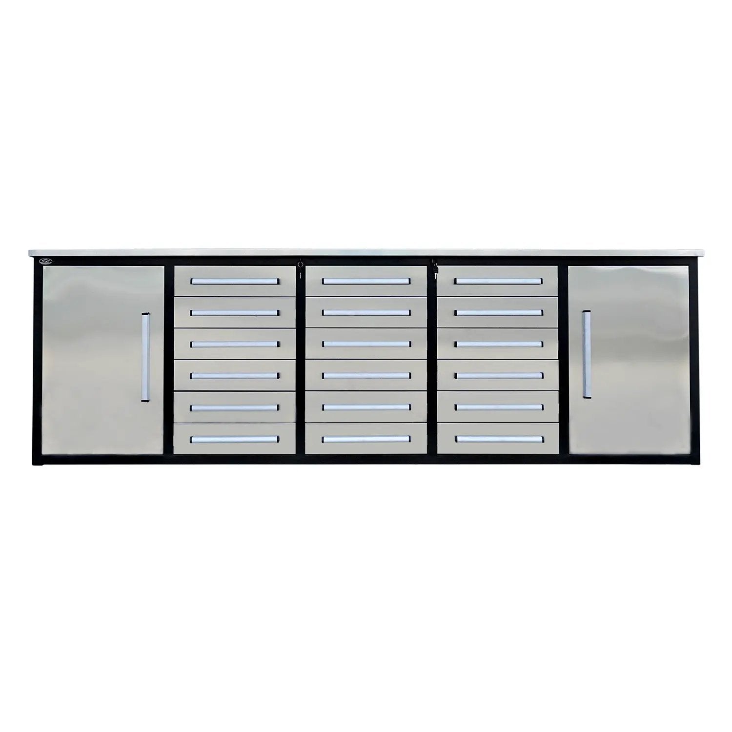 10ft Garage Storage Cabinet with 18 Drawers & 2 Cabinets by Chery Industrial