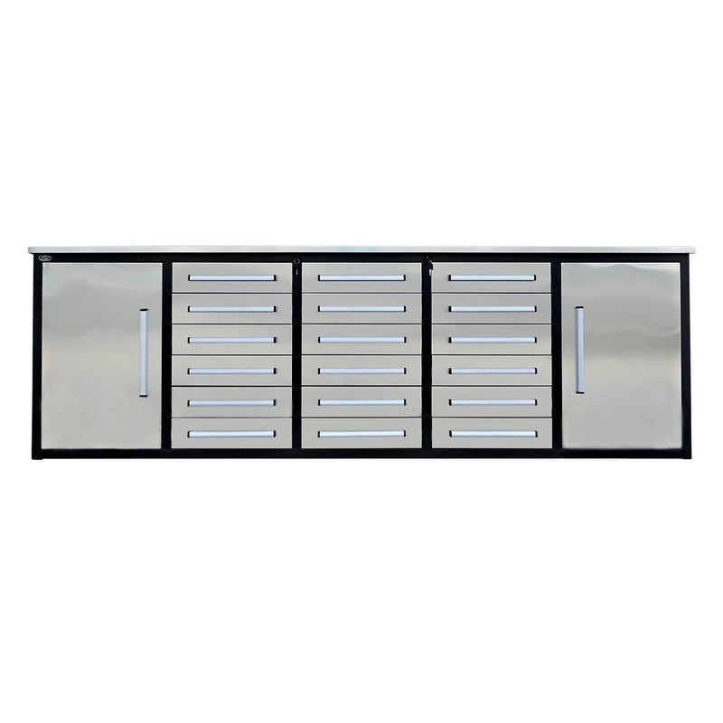 10ft Garage Storage Cabinet with 18 Drawers & 2 Cabinets by Chery Industrial