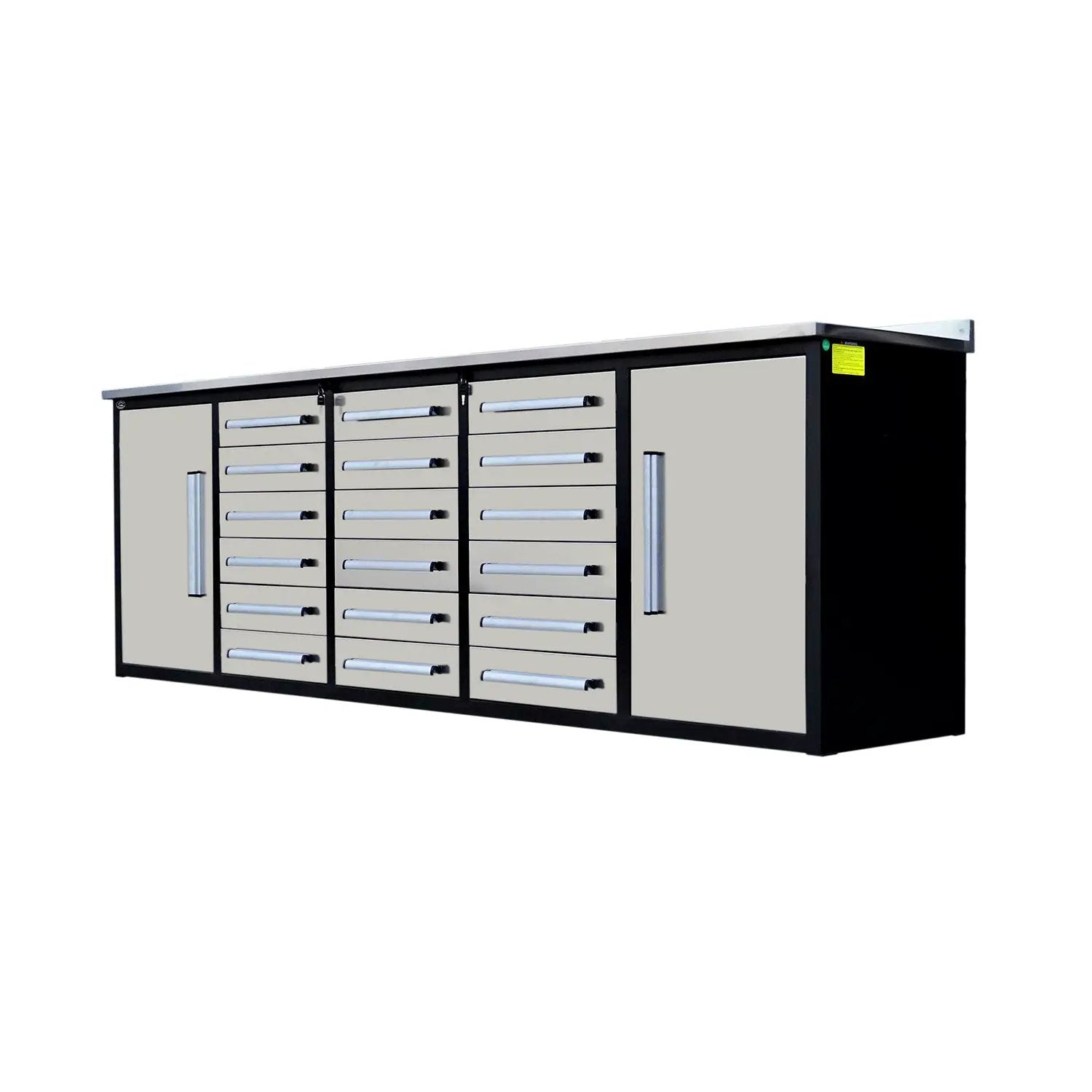 10ft Garage Storage Cabinet with 18 Drawers & 2 Cabinets by Chery Industrial