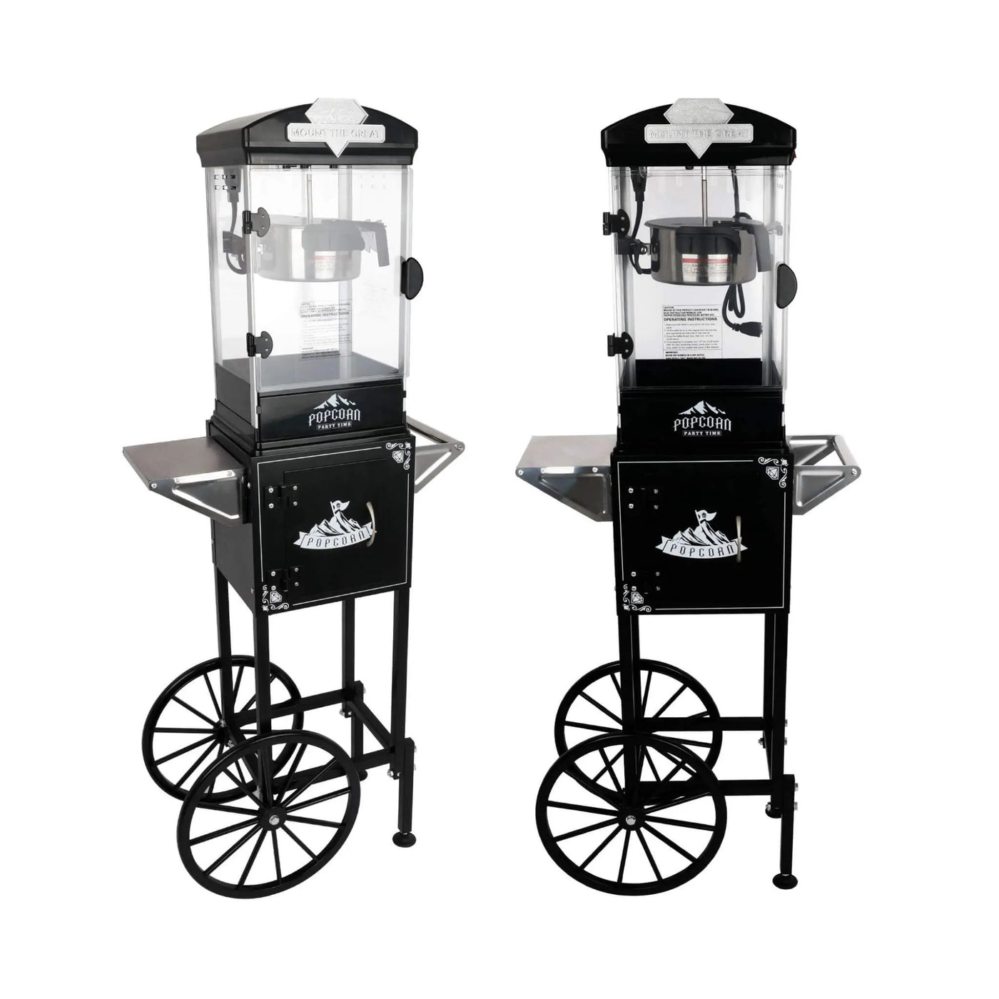 Premium 10OZ Portable Kettle Popcorn Maker Machine With Cart (SAK42196) by SAKSBY WHOLESALE