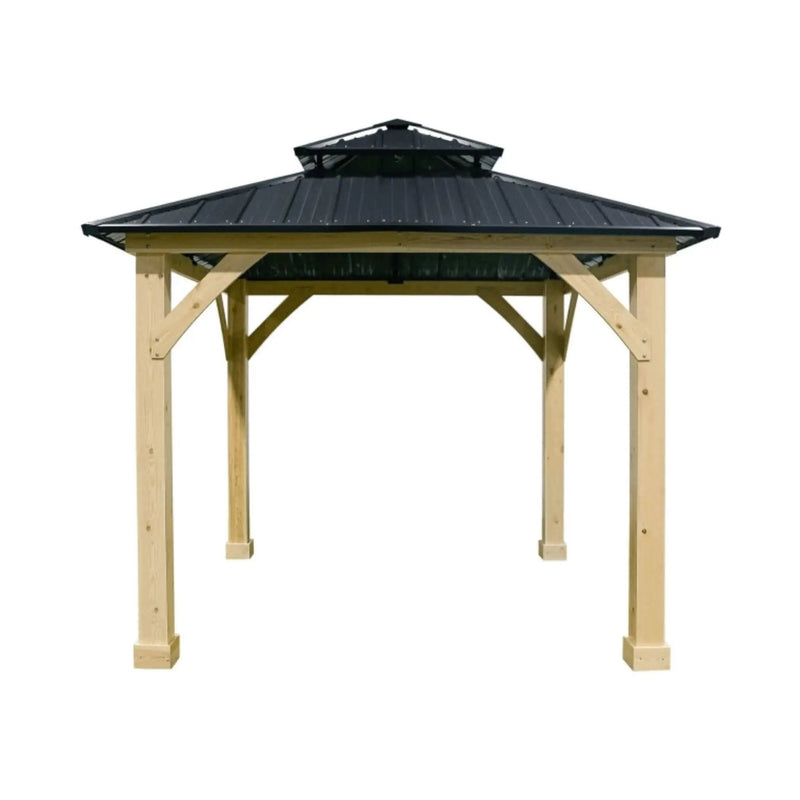 [10X10FT] Alora Premium Outdoor Patio Hardtop Gazebo With Double Steel Roof (SAK01291) by SAKSBY WHOLESALE