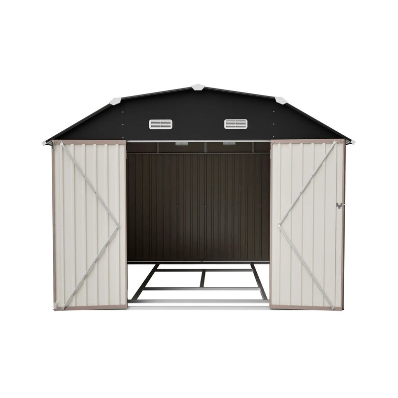 [10X12FT] Alora Heavy-Duty Outdoor Metal Storage Shed With Floor (SAK91820) by SAKSBY WHOLESALE