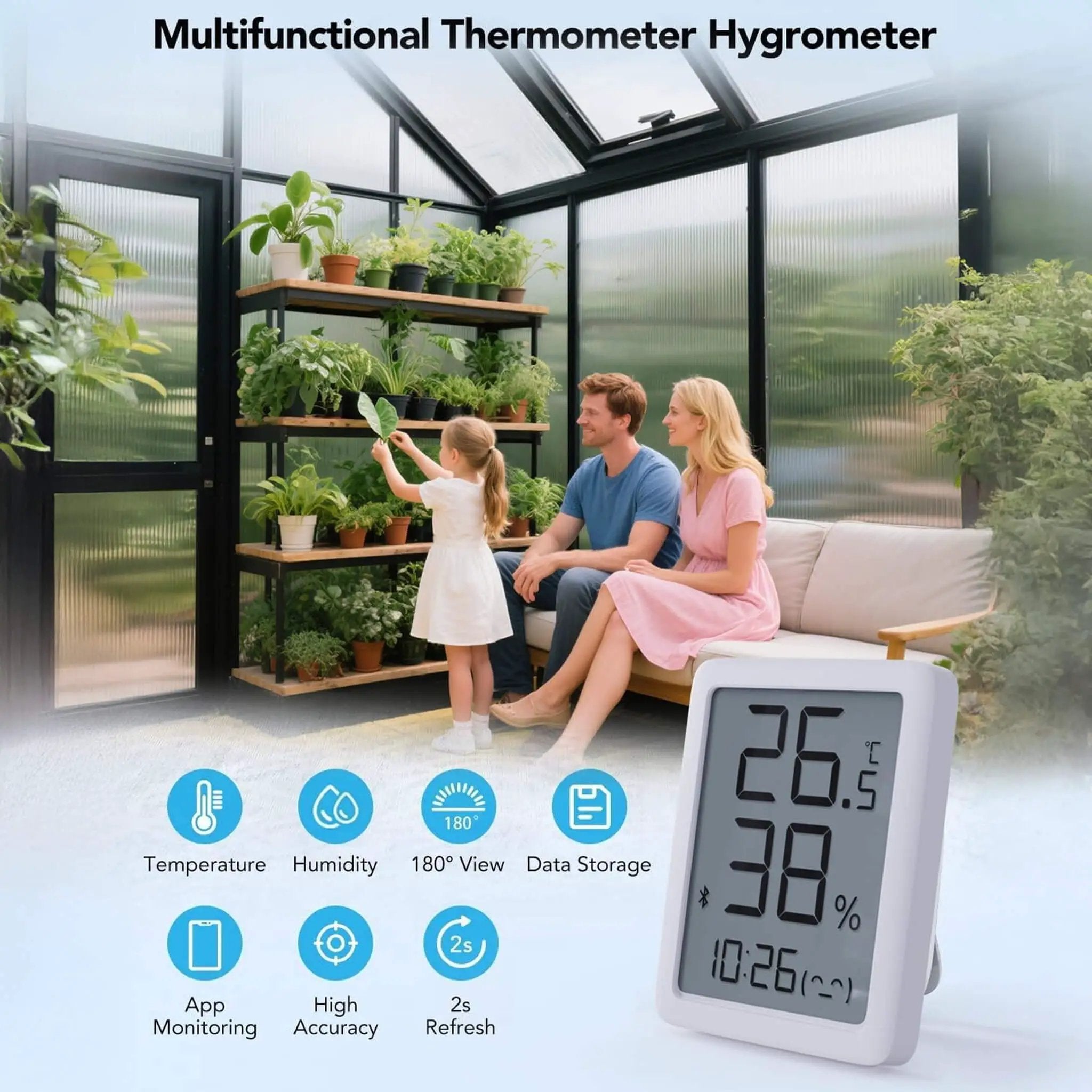 [10X12FT] Outdoor Polycarbonate Aluminum Greenhouse With UV Protection And Thermometer (SAK59183) by SAKSBY WHOLESALE