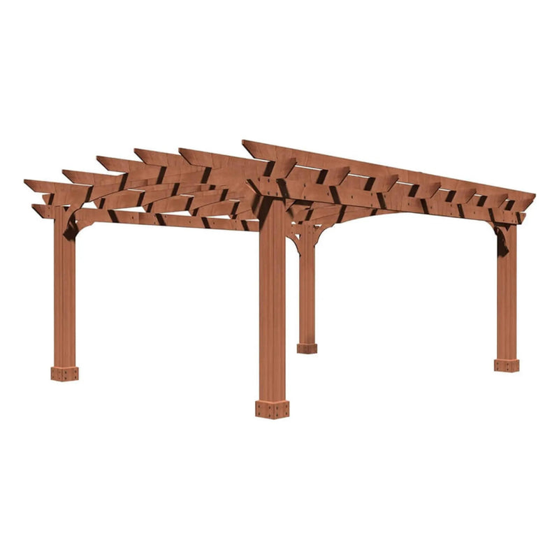 [12X14FT] Alora Luxury Outdoor All-Season Backyard Cedar Wood Gazebo Pergola With Arched Roof And Stakes For Patios (SAK68194) by SAKSBY WHOLESALE