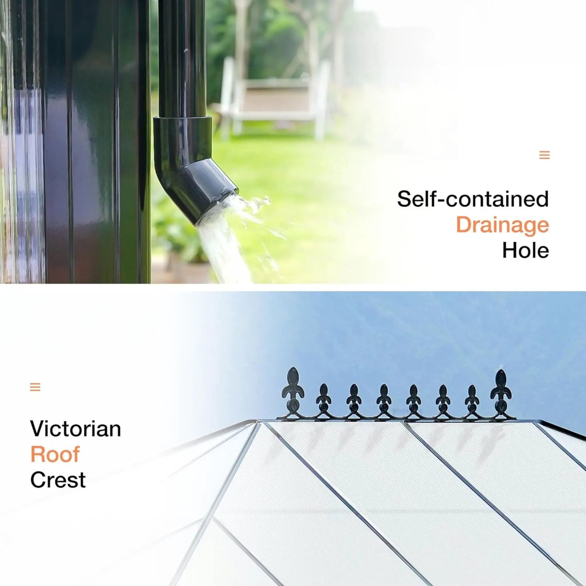 [10X14FT] Premium Outdoor Polycarbonate Greenhouse With Aluminum Frame And Double Swing Doors (SAK23168) by SAKSBY WHOLESALE