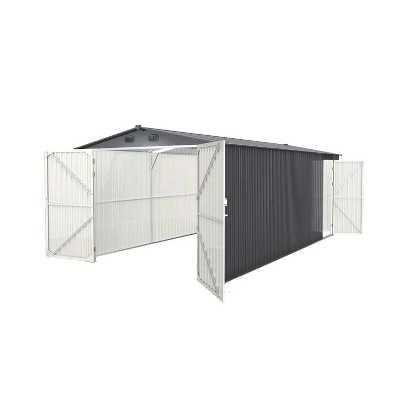 [10X20FT] Alora Heavy-Duty Multipurpose Outdoor All-Weather Utility Garage Storage Shed With Air Vents (SAK74834) by SAKSBY WHOLESALE