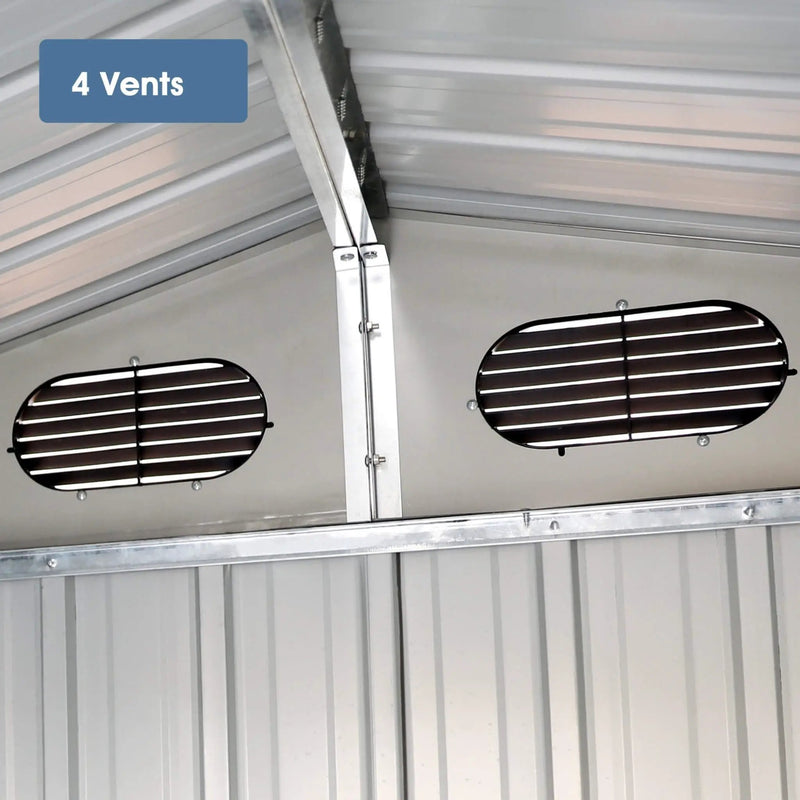 [10X20FT] Alora Heavy-Duty Multipurpose Outdoor All-Weather Utility Garage Storage Shed With Air Vents (SAK74834) by SAKSBY WHOLESALE