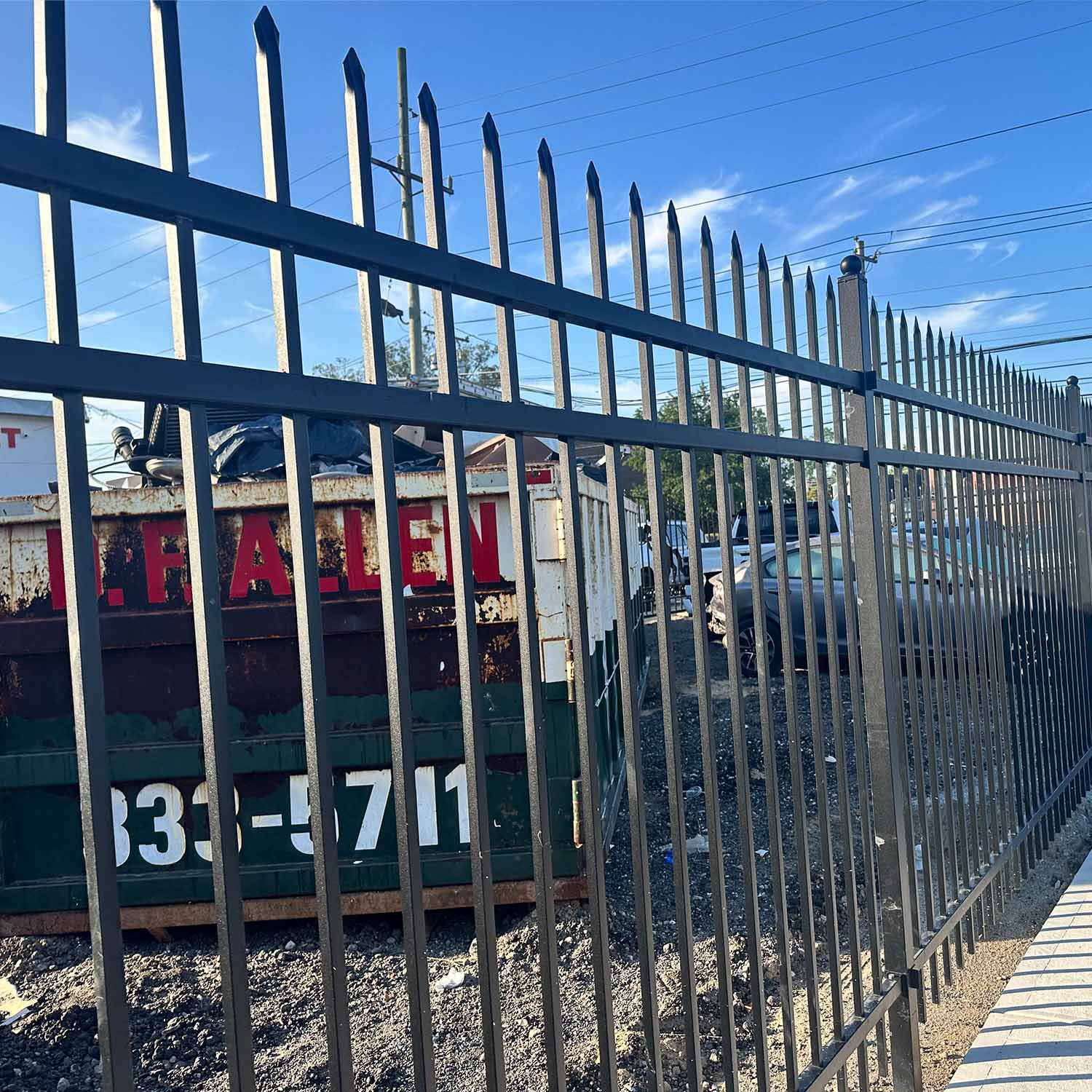 10x7 ft Steel Fence with 3 Rails, 30 Panels by Chery Industrial