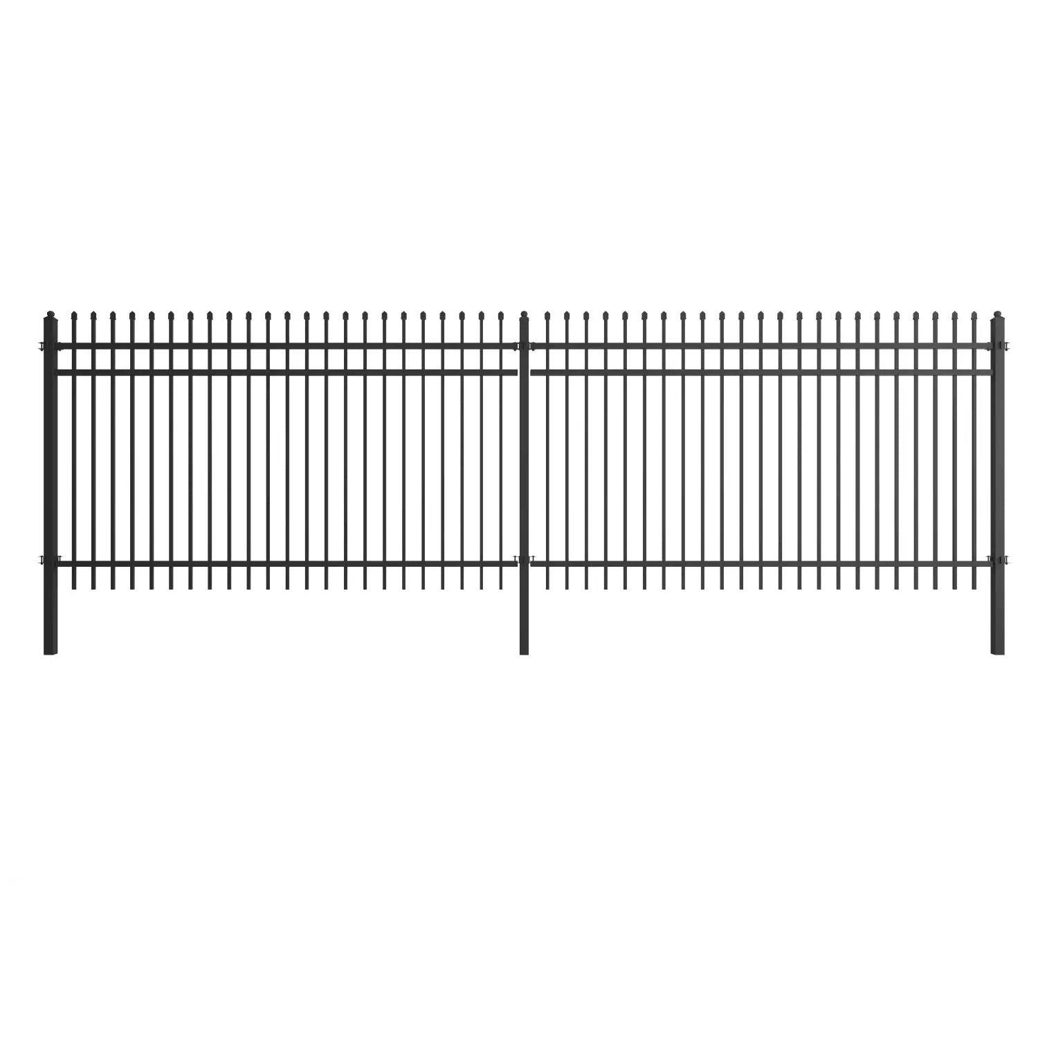 10x7 ft Steel Fence with 3 Rails, 30 Panels by Chery Industrial