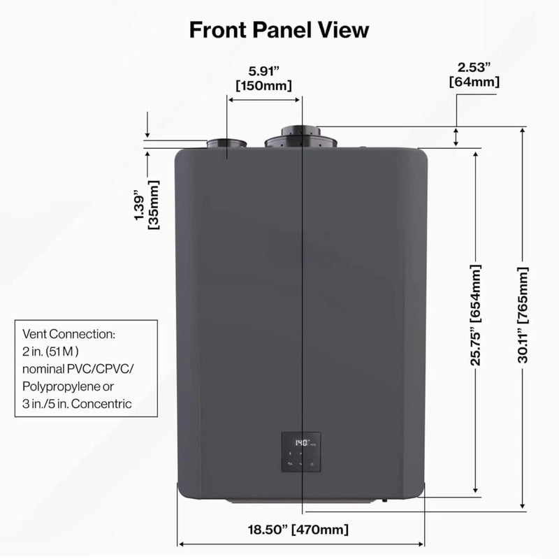 RN 11.0 GPM Outdoor Commercial High-Efficiency Tankless Water Heater (SAK75016) by SAKSBY WHOLESALE