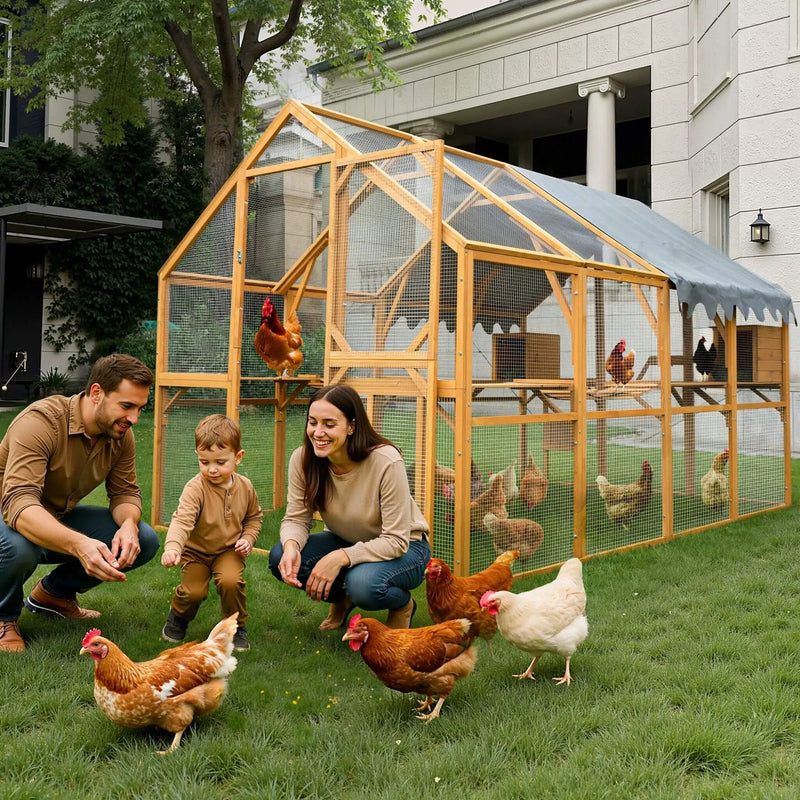 110-Inch Large Outdoor Kitten Playpen Chicken Coop With Waterproof Cover (SAK15370) by SAKSBY WHOLESALE