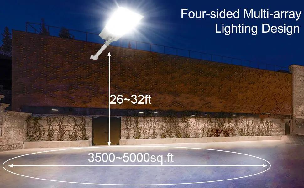11,000W Aluminum Frame Solar Street Lights Outdoor Motion Sensor, Dusk to Dawn 200000LM with Remote Control by Outdoor Solar Outlet