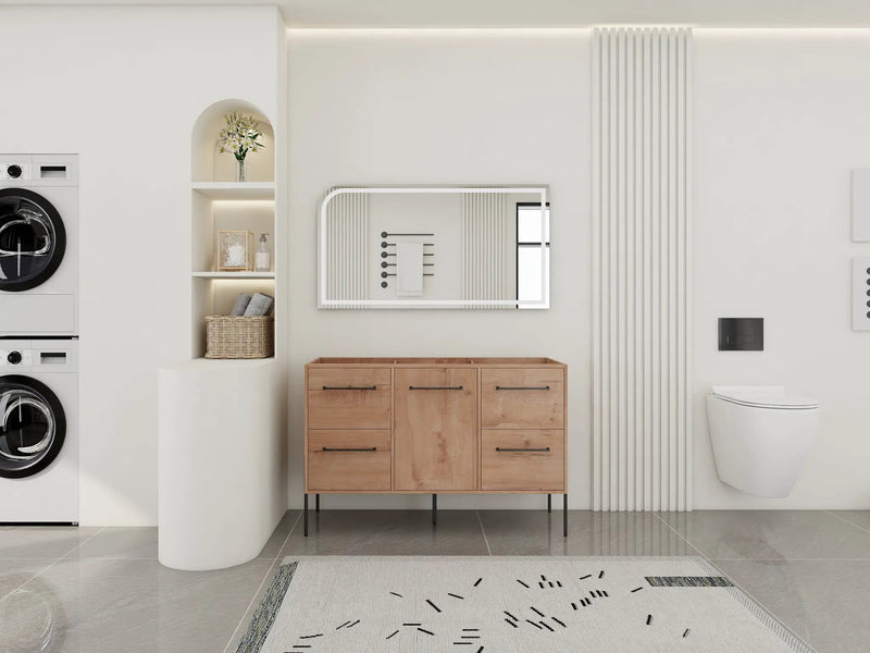 48" Freestanding Bathroom Vanity With Soft-Close Cabinet Door and 4 Drawers by HouseOfZazla