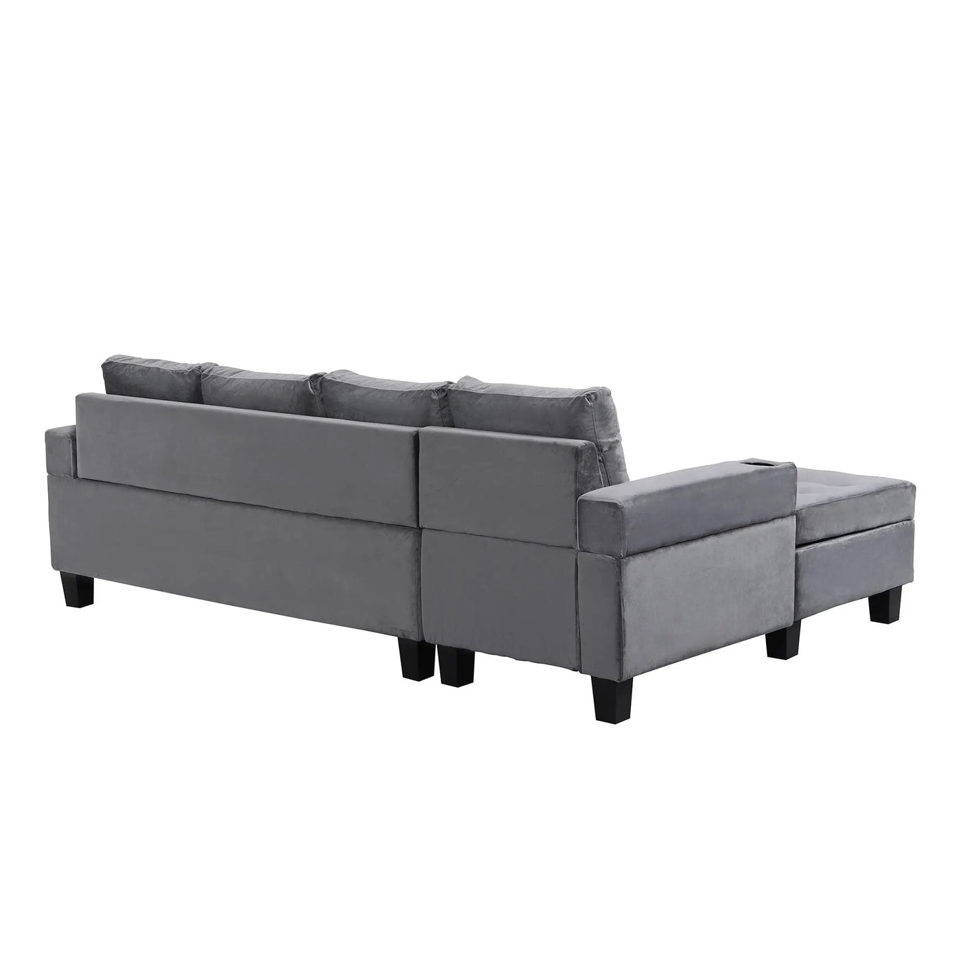 Modern Sectional Sofa Set With L Shape Chaise Lounge And Storage by HouseOfZazla