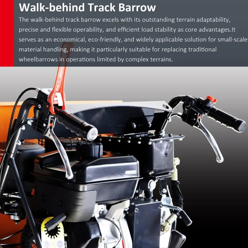 1100lbs Capacity 10HP Gas Powered Track Mini Dumper by Chery Industrial
