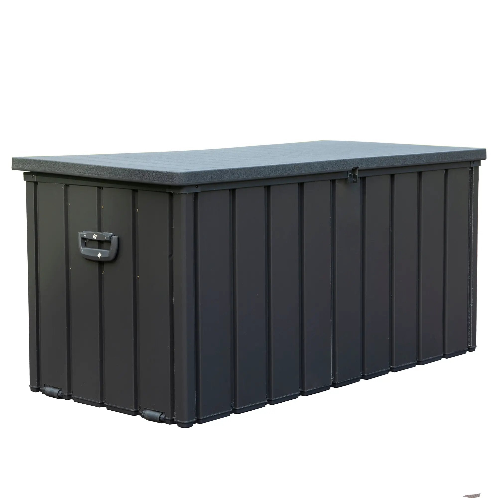 100 Gallon Outdoor Storage Deck Box - Waterproof, Dark Gray by HouseOfZazla