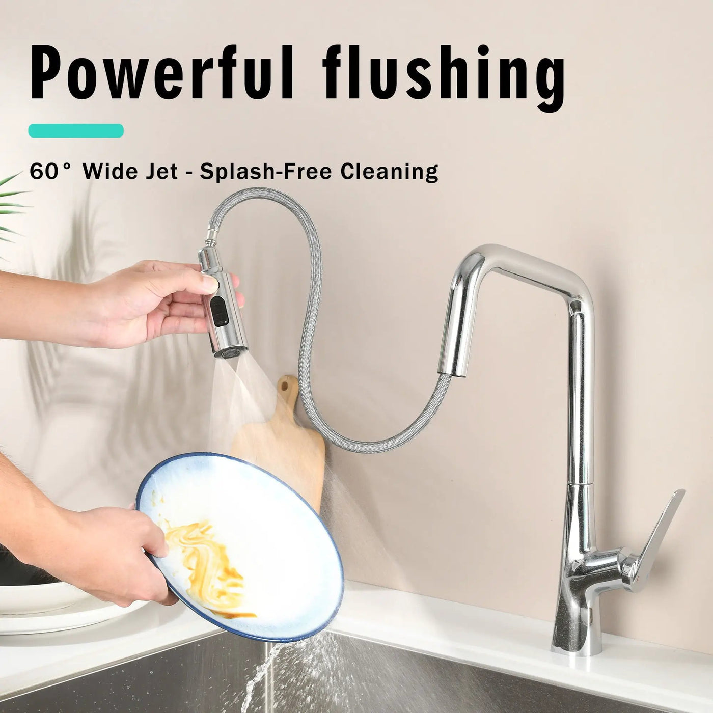 Professional Kitchen Faucet With 3 Function 360 Sprayer And 1 Touch Switching by HouseOfZazla
