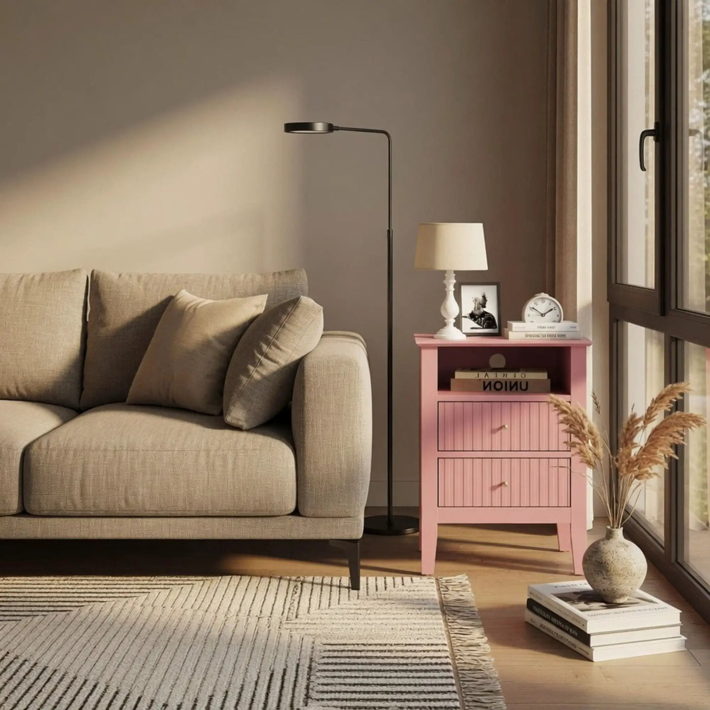 Fluted Nightstand With 2 Drawers by HouseOfZazla