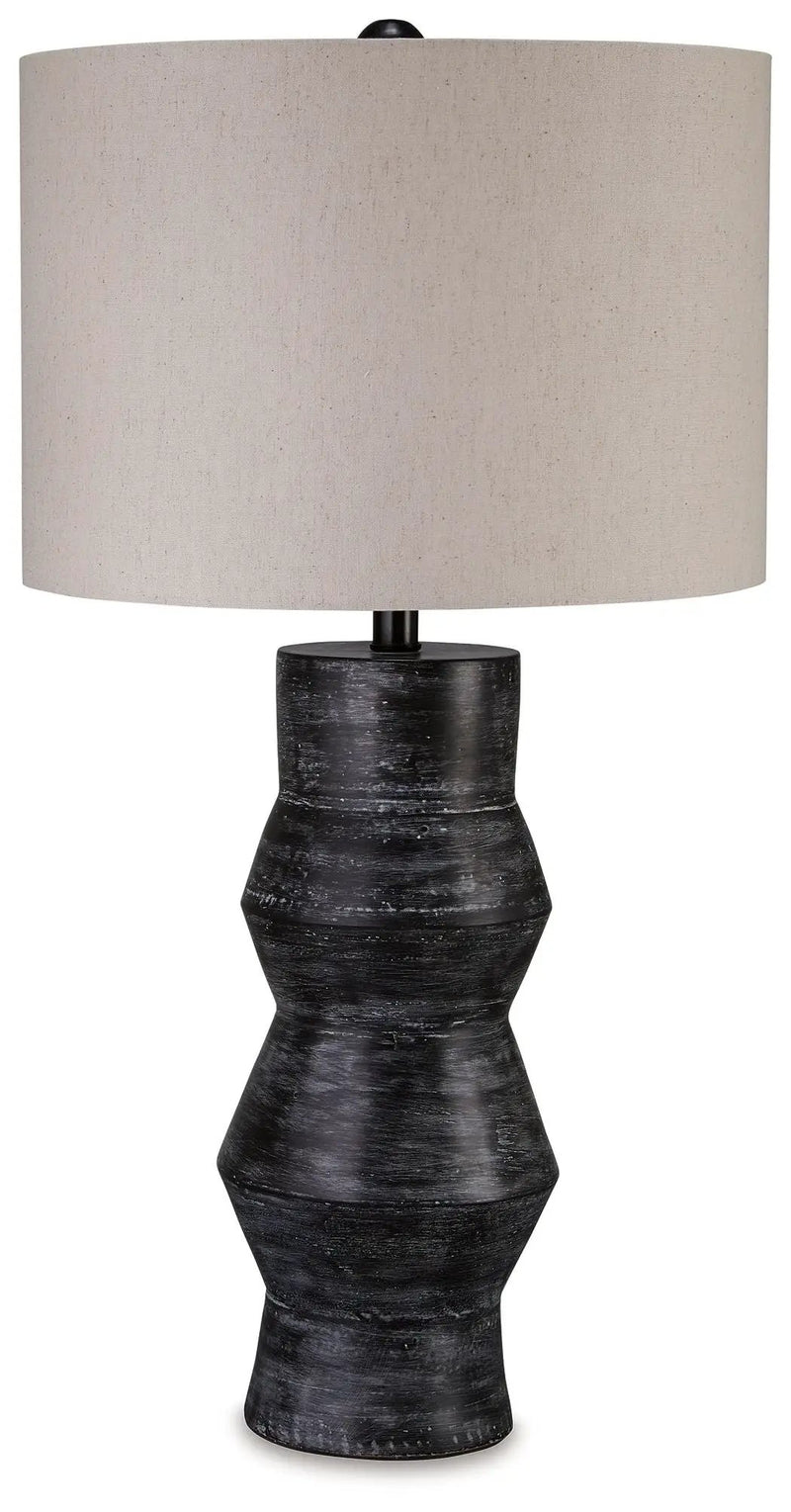 Kerbert - Terracotta Table Lamp - Distressed Black by Unique Piece Furniture