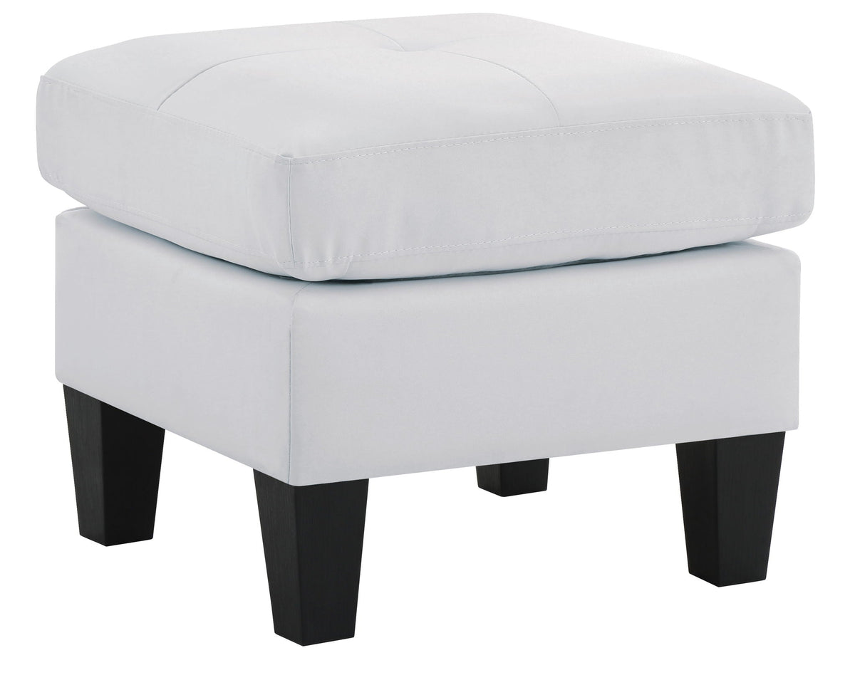 Upholstered Ottoman with Faux Leather or Fabric - Multiple Colors
