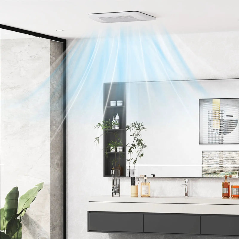 50/80/110 CFM Ceiling Mount Bathroom Fan with Pick-A-Flow and 4 Inches Duct by DirectDeals