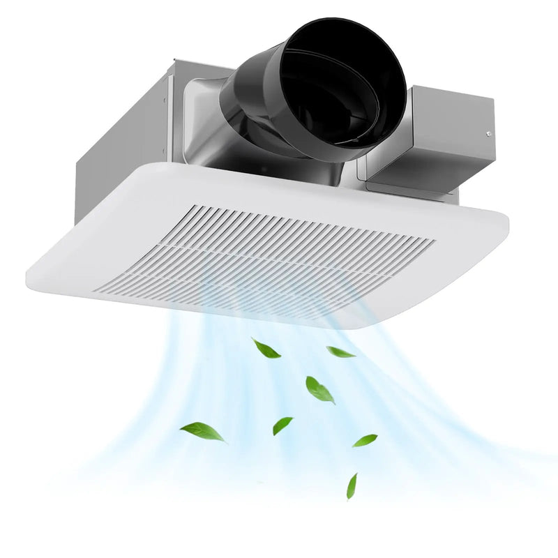 50/80/110 CFM Ceiling Mount Bathroom Fan with Pick-A-Flow and 4 Inches Duct by DirectDeals
