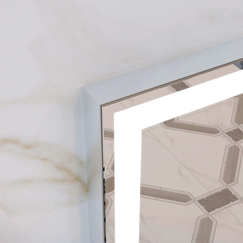 LED Bathroom Vanity Mirror Wall Mounted Adjustable / Warm / Natural Lights Anti-Fog Touch Switch With Memory Modern Smart Large Bathroom Mirrors by Unique Piece Furniture