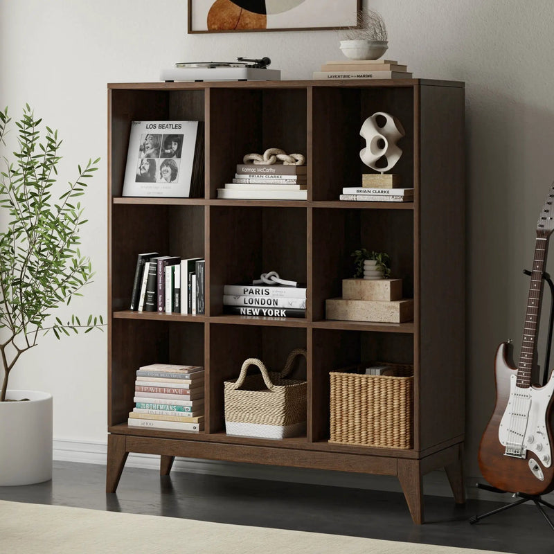 Harper - 9 Cube Storage - Walnut Brown by Unique Piece Furniture