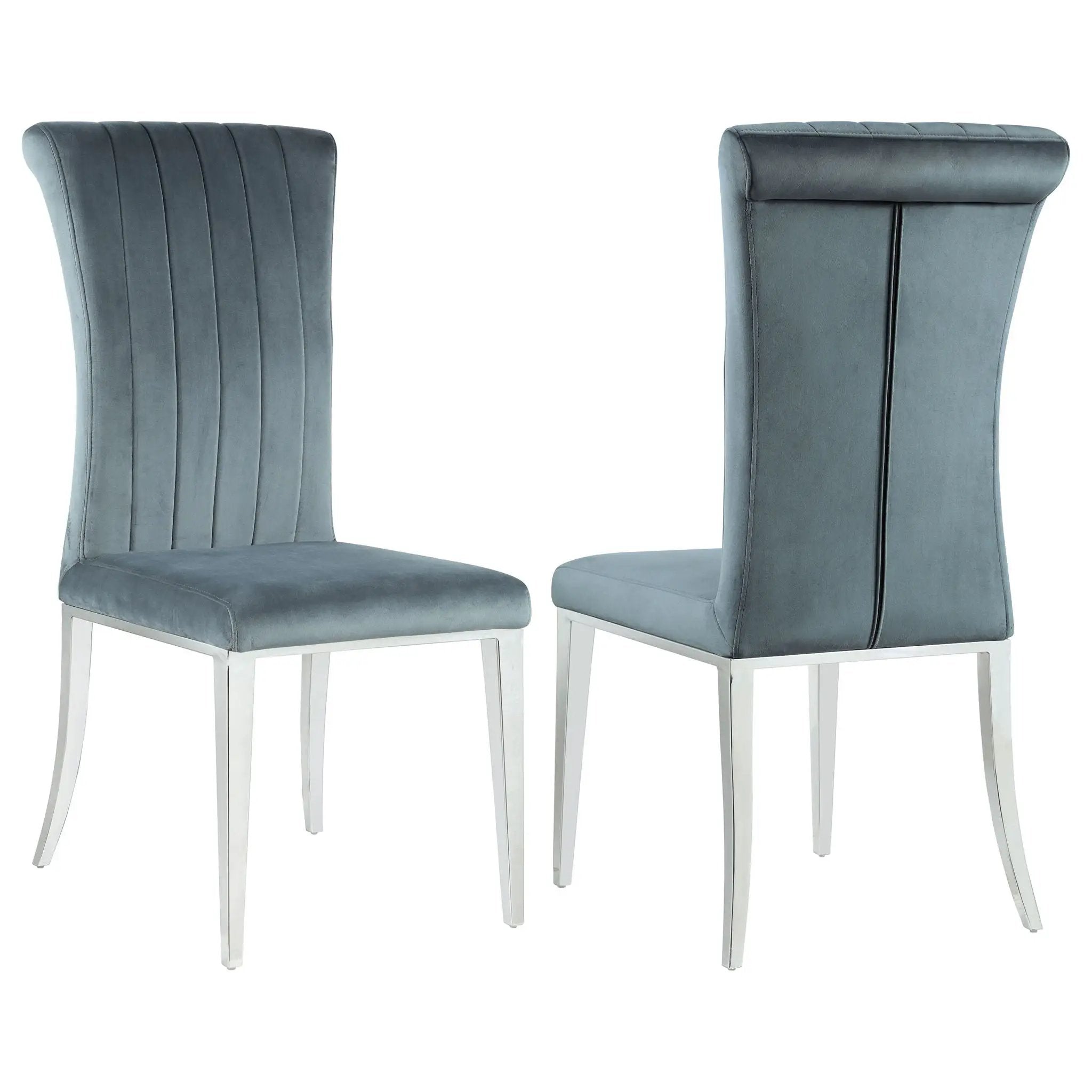 Tufted Side Upholstered Dining Chair (Set of 2) - Gray by HouseOfZazla