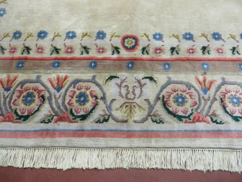 8' X 10' Vintage Handmade Wool Rug Aubusson Savonnerie Design European Nice by Jewel Rugs