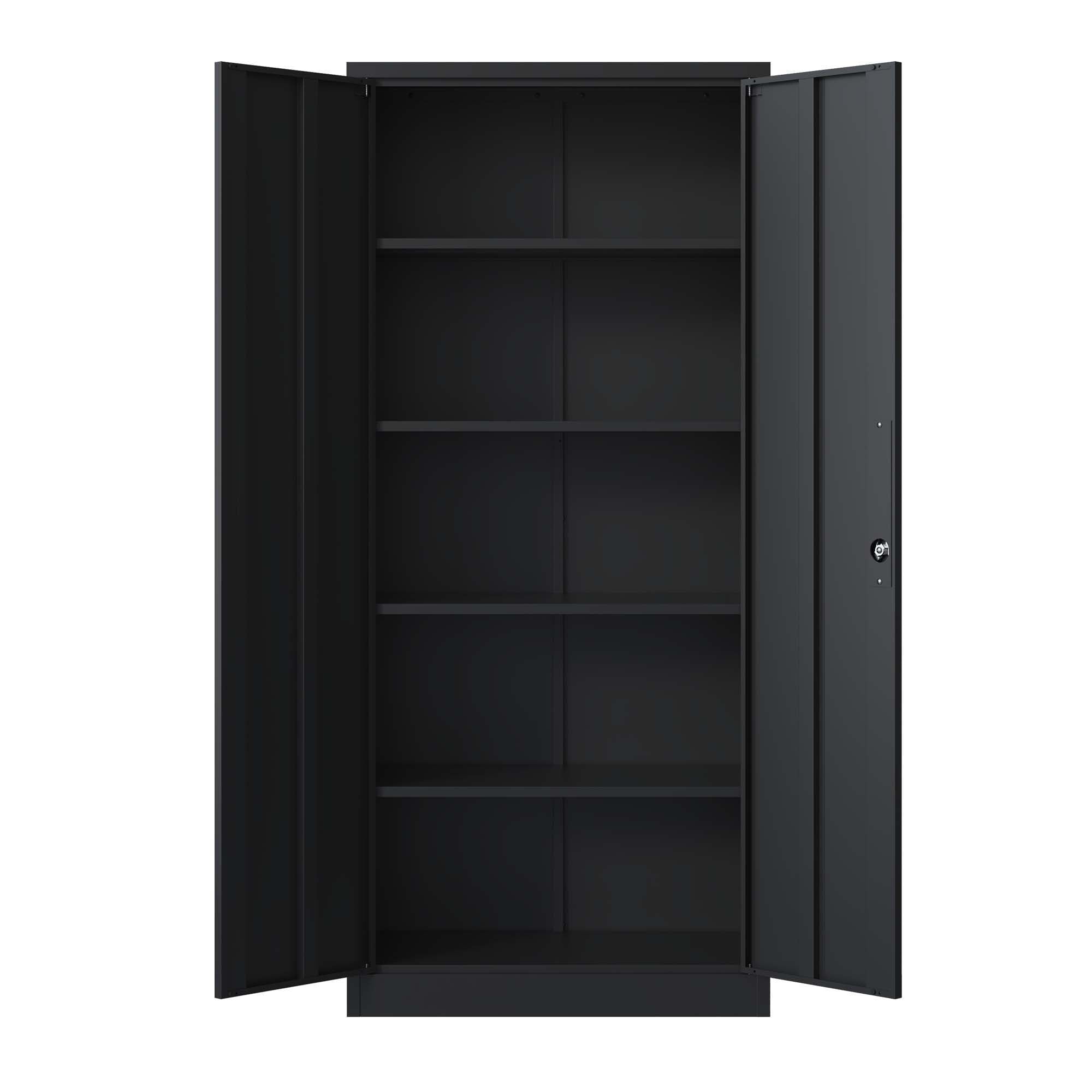 Heavy Metal Garage Storage Cabinet With Locking Doors, Steel, Adjustable Shelves by HouseOfZazla