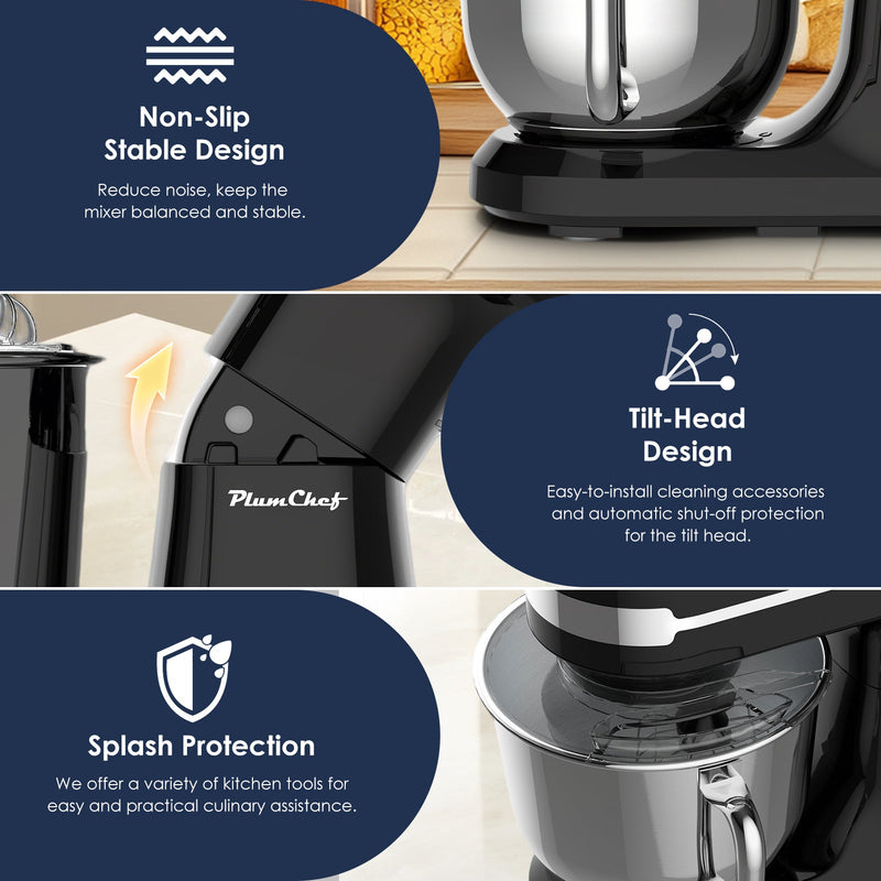 5.5QT Electric Stand Mixer with 12-Speed Tilt-Head – Stainless Steel Bowl, photo 9 of 10