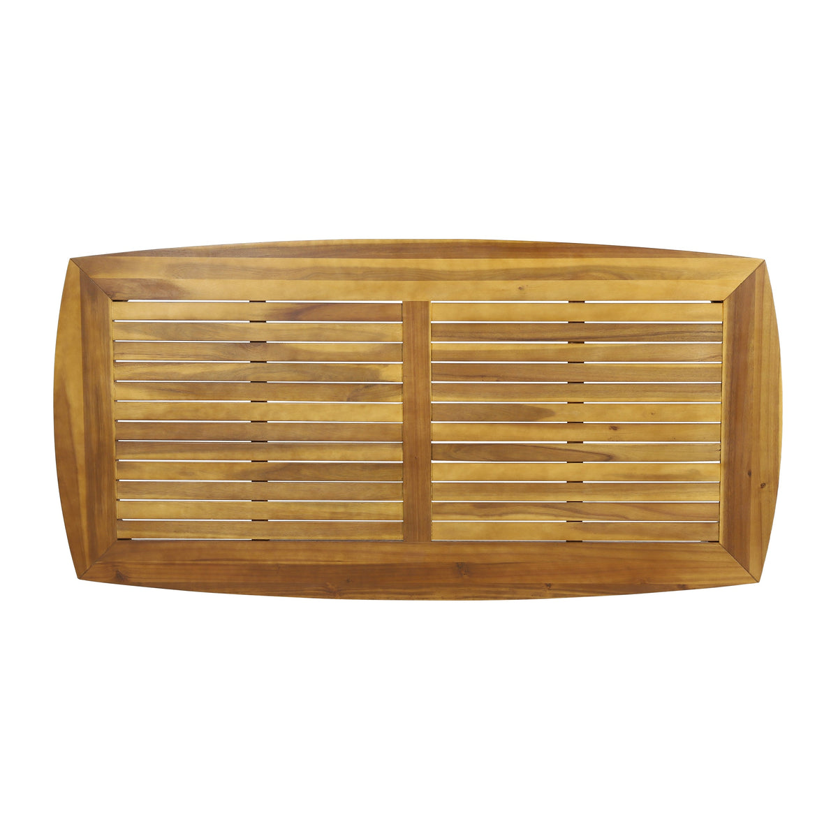 Outdoor Dining Table with Acacia Wood Frame, Teak, photo 8 of 10