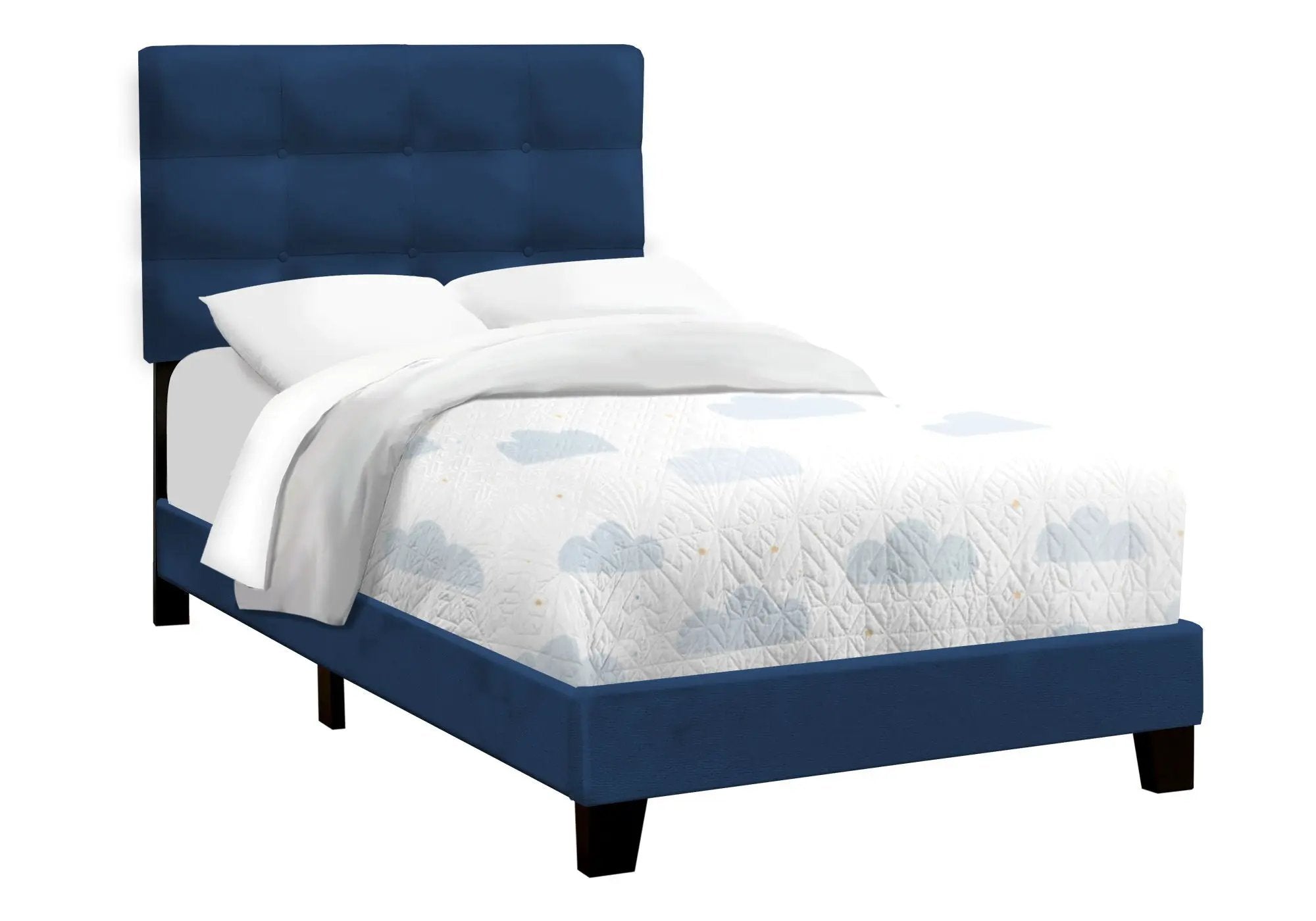 Transitional Upholstered Bed Frame by HouseOfZazla