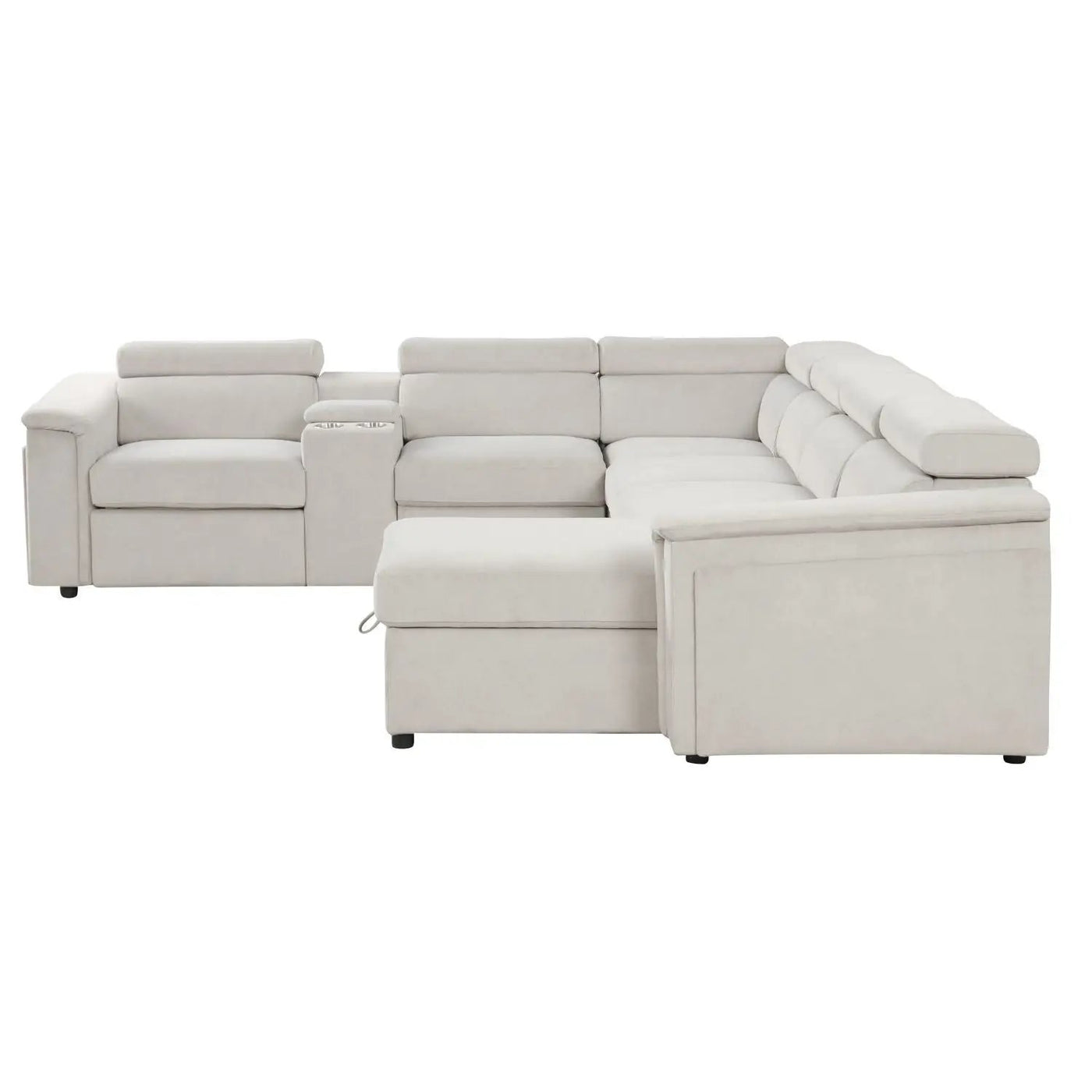 Harvey - Power Recliner Sleeper Sectional by HouseOfZazla