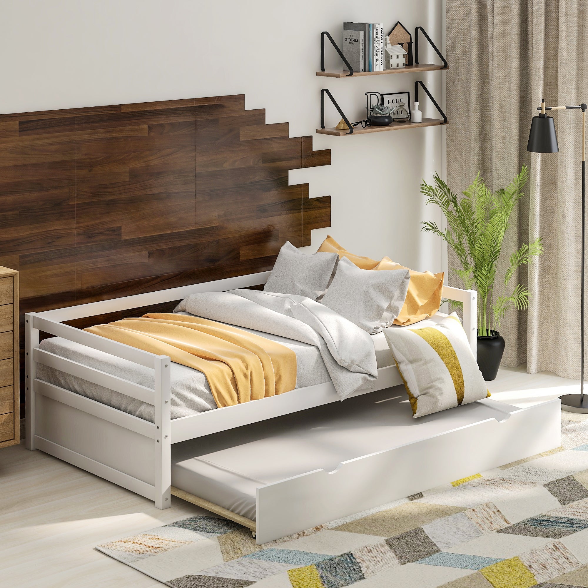 Daybed with Trundle Frame Set, Twin Size by HouseOfZazla