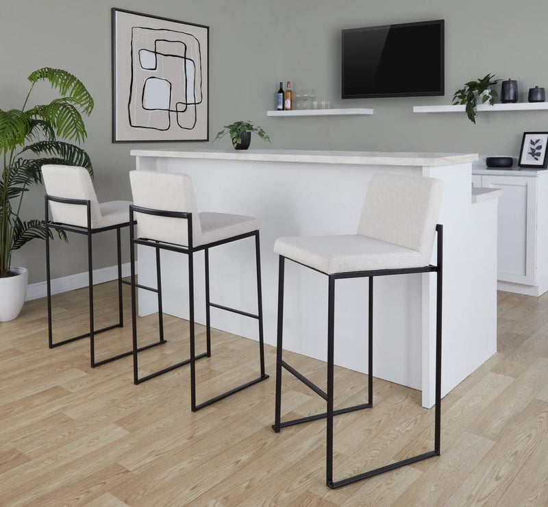 Fuji - Contemporary High Back Barstool Elegant Design by HouseOfZazla