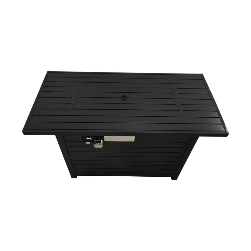 Outdoor Fire Pit Table & Lid - Black by Unique Piece Furniture