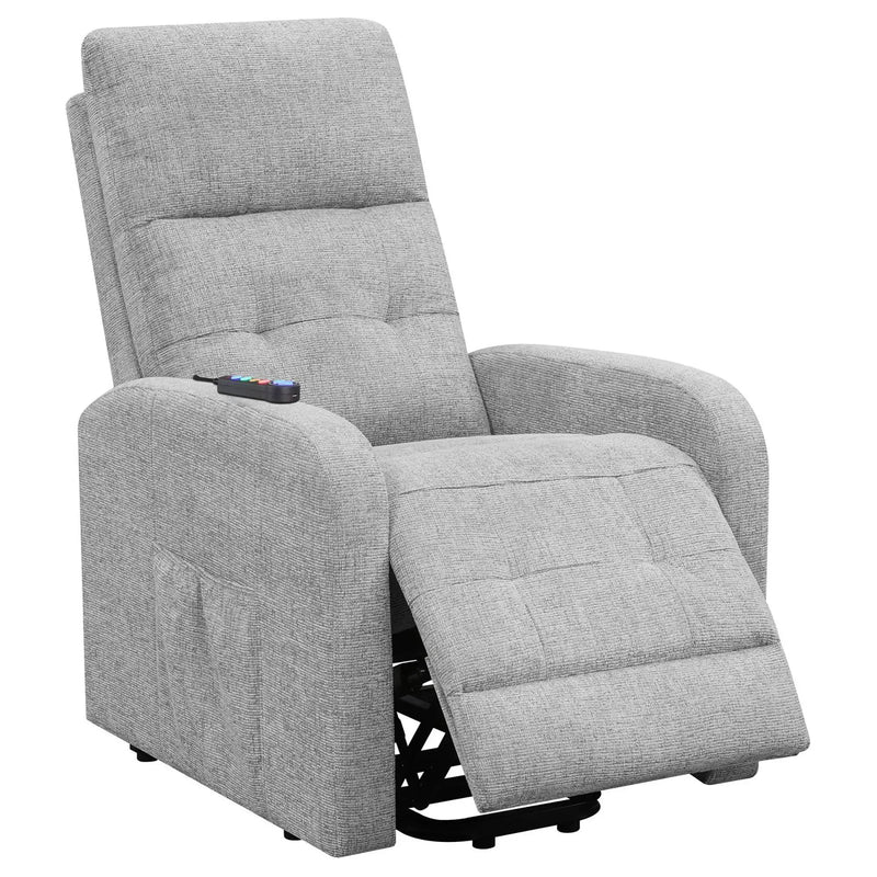 Tufted Power Lift With Foam Cushioning And USB Charging Ports - Gray by HouseOfZazla