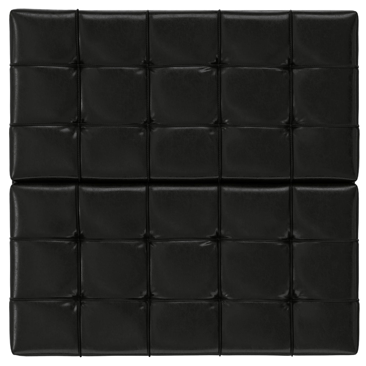 Large Square Coffee Table Storage Ottoman with Lift-Top - Black, photo 3 of 5