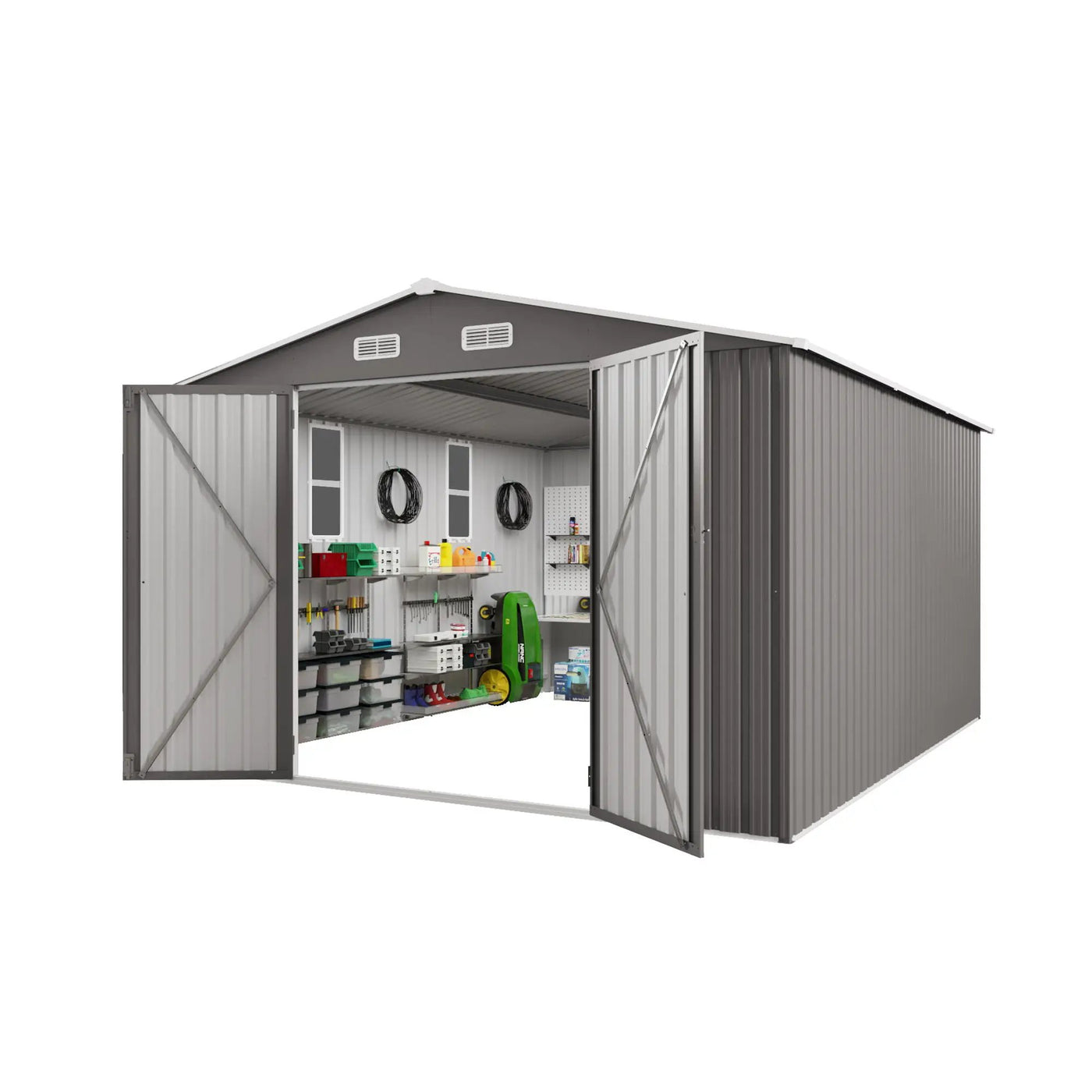 Outdoor Storage Shed With Lockable Doors by HouseOfZazla