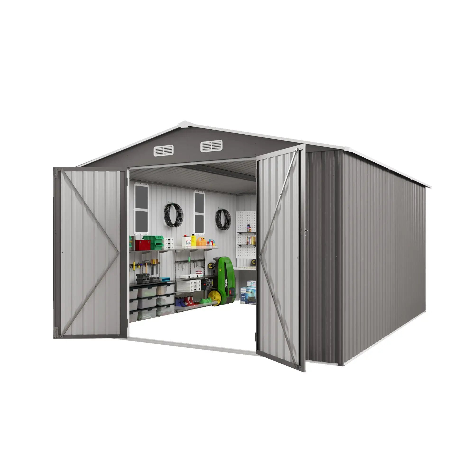 Outdoor Storage Shed With Lockable Doors by HouseOfZazla