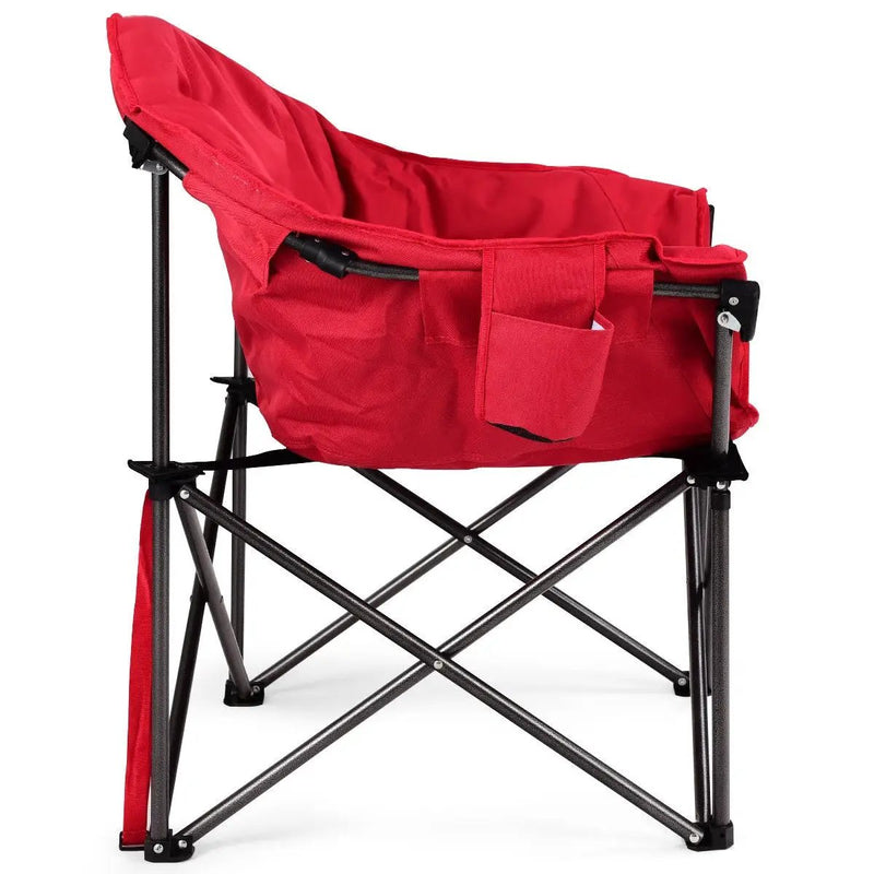 Oversized Folding Camping Moon Chair with Cup Holder by DirectDeals