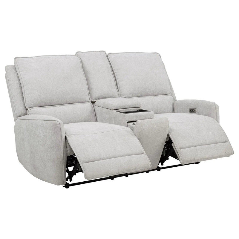 Sylmar 3-piece Chenille Power Reclining Sofa Set Dove Grey by Unique Piece Furniture