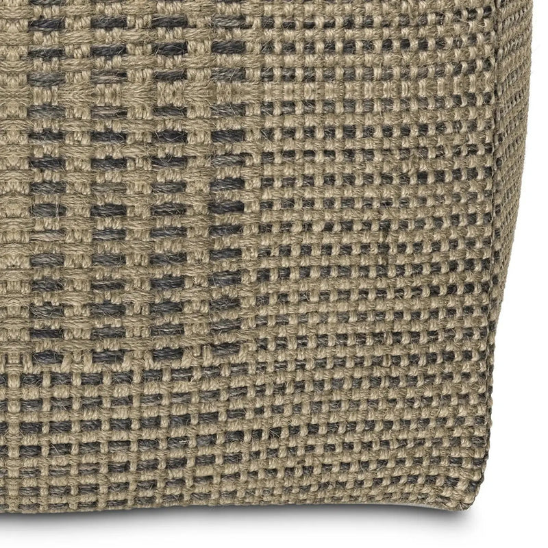 Delilah - Square Woven Pouf - Natural by HouseOfZazla