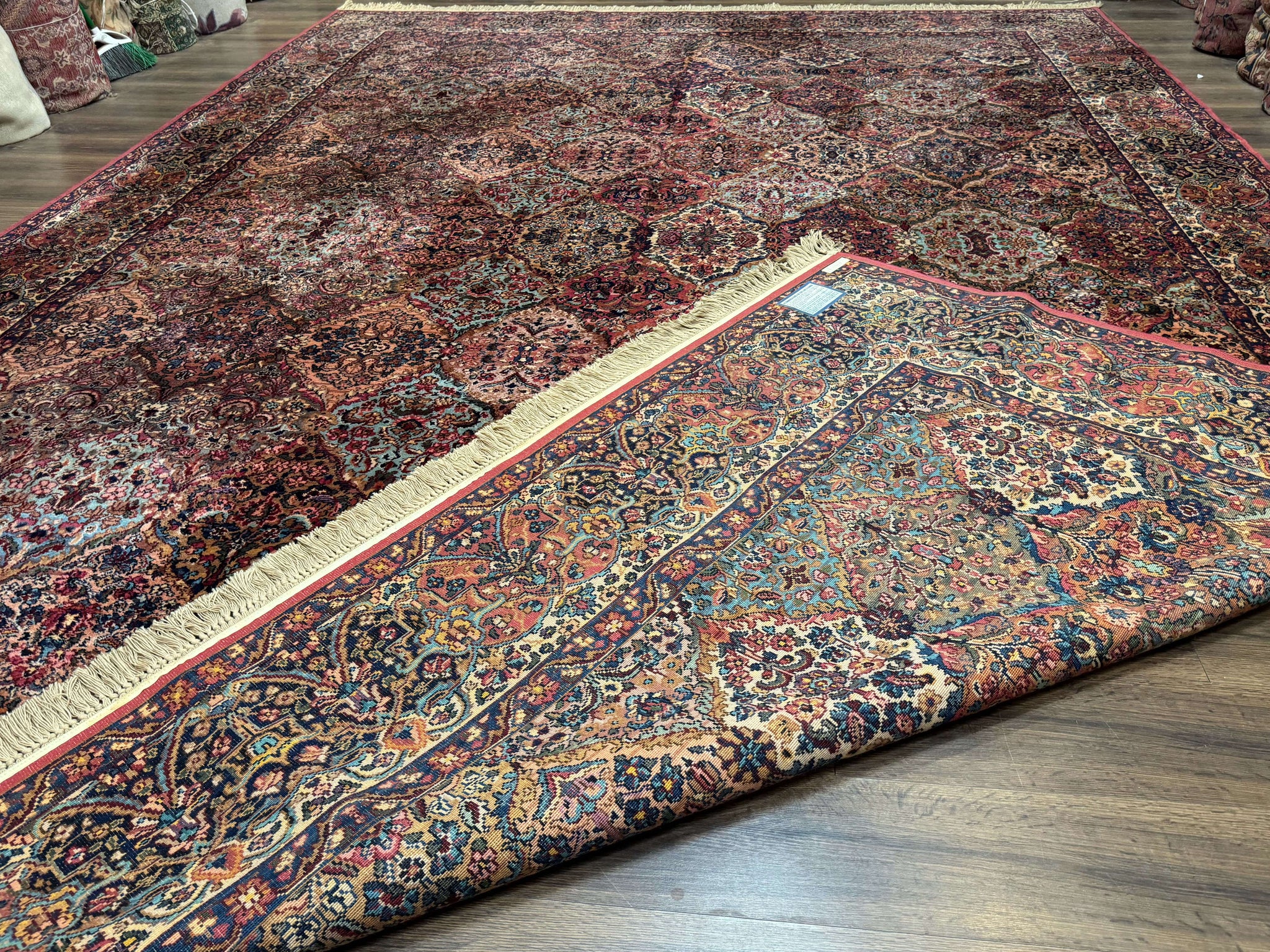 12x16 Karastan Multicolor Panel Kirman Rug #717, Rare Palace Size Wool Original 700 Series by Jewel Rugs