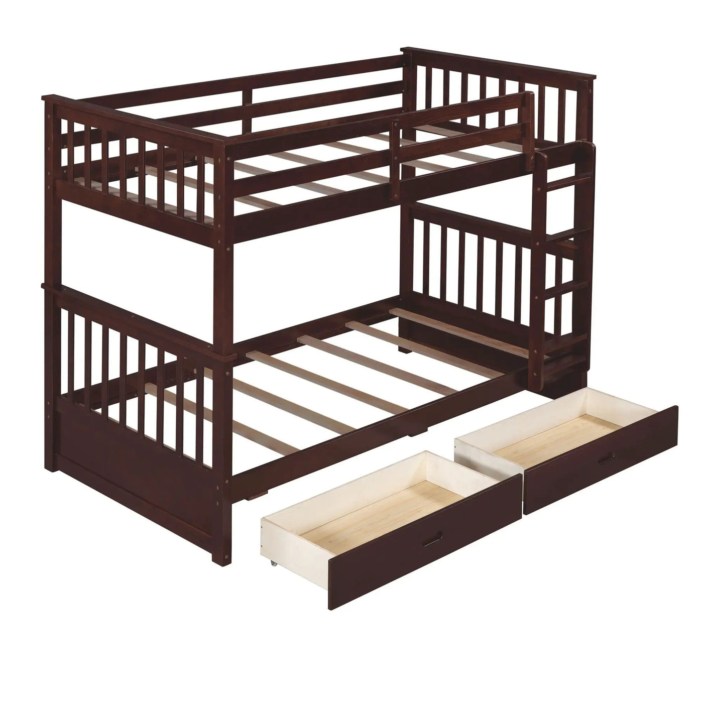 Bunk Bed With Ladders And 2 Storage Drawers by Unique Piece Furniture