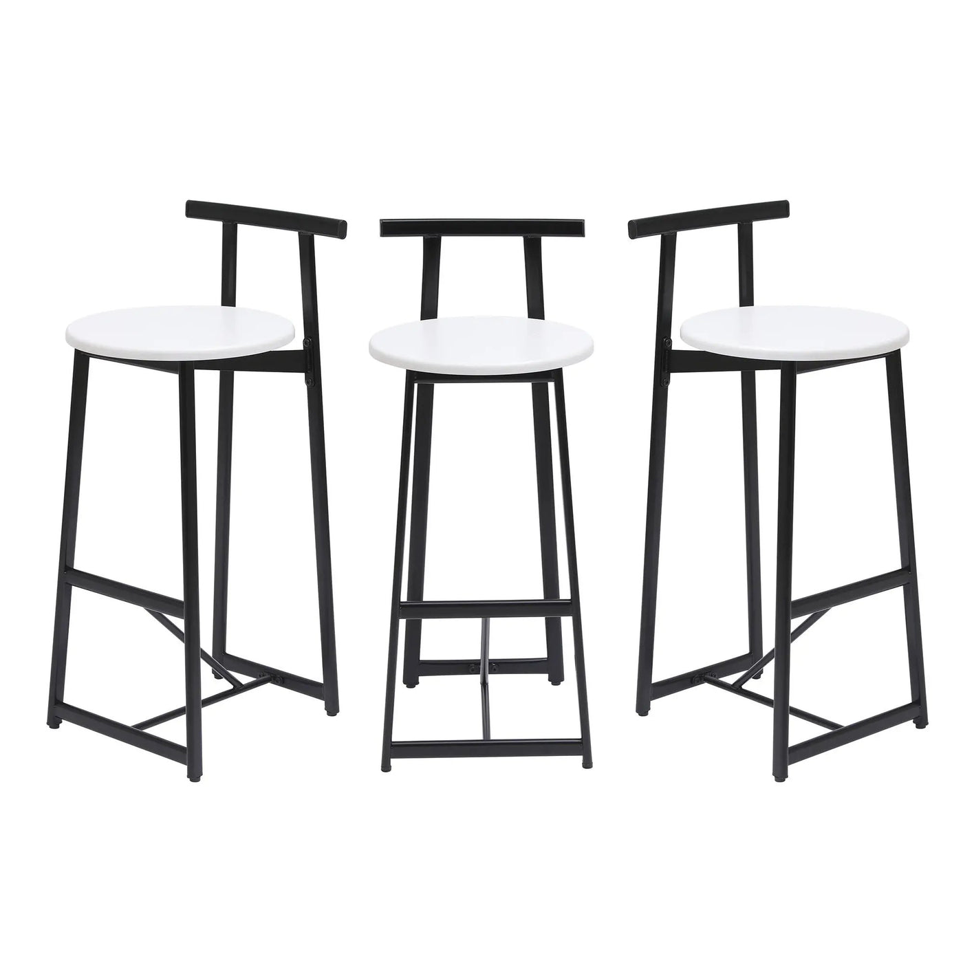 Modern Bar Stools With Backrest For Kitchen (Set of 3) by HouseOfZazla