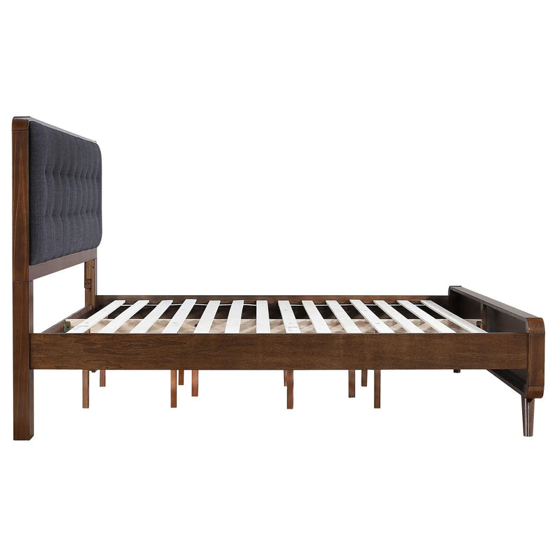 Robyn Wood Eastern King Platform Bed Dark Walnut by Unique Piece Furniture