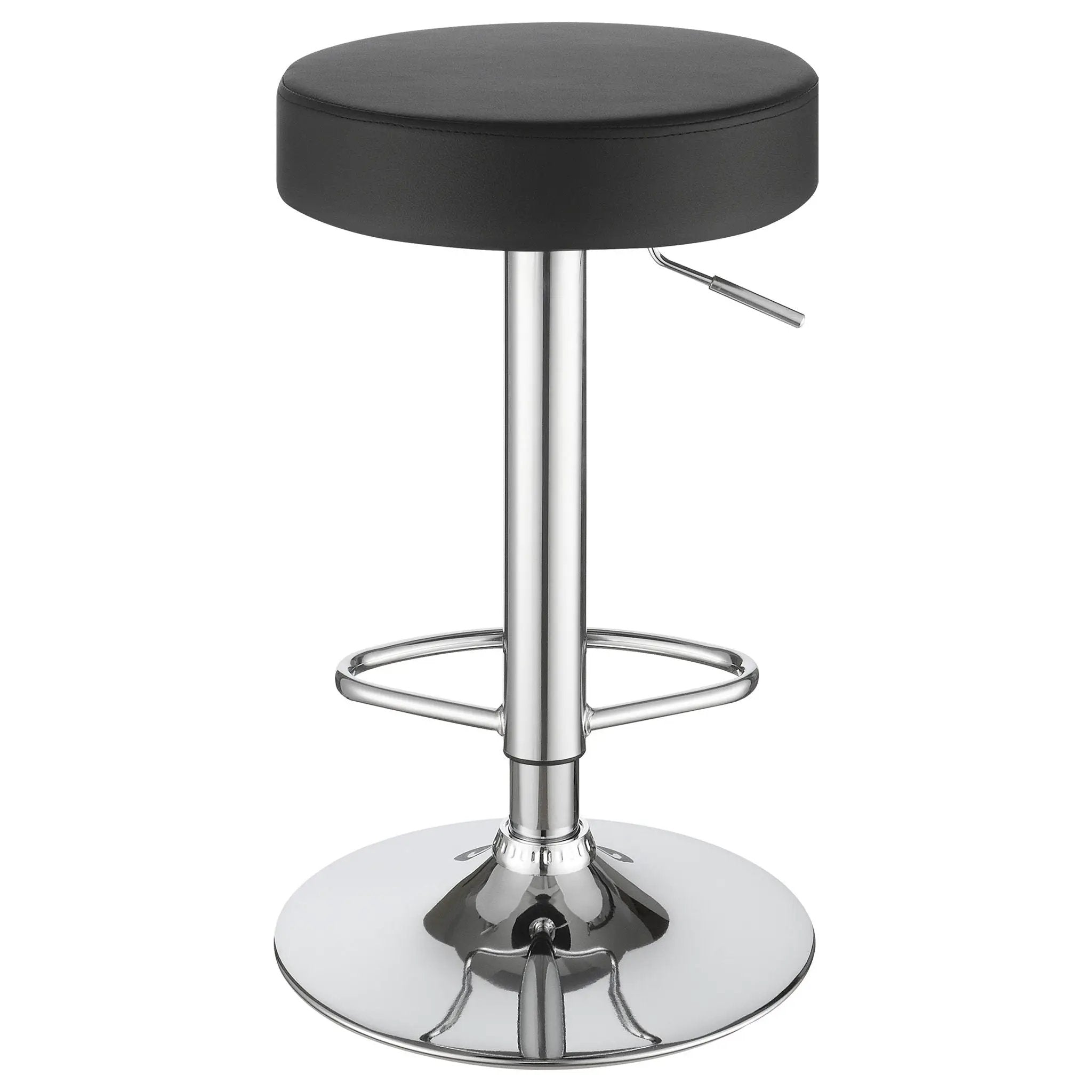 Ramses 29-inch Adjustable Bar Stool Chrome and Black by Unique Piece Furniture